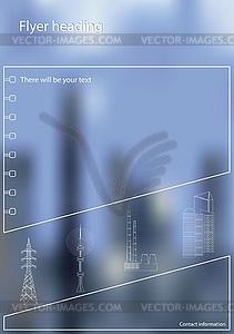 Template of design of brochure, flyer - vector clipart
