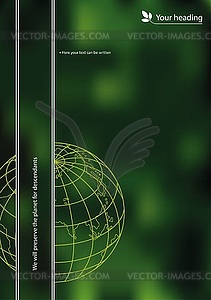 Template of design of brochure, flyer - vector image