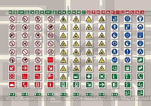 Set of pictograms for cards and city schemes - vector clip art