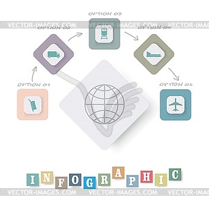 Infographics with icons - vector clipart / vector image