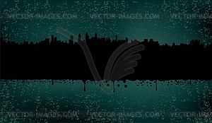 City on an abstract background - vector image