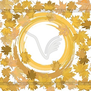 Template, banner autumn leaves - vector clip art