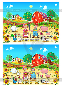 Spot differences - vector image