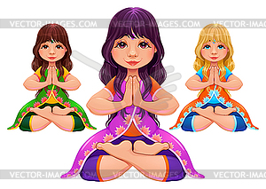 Yoga Lotus position - vector image