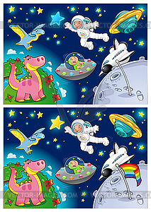 Spot differences - vector clipart