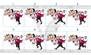 Animation of cartoon vampire character - vector image