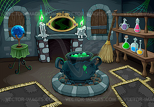 Witch room - vector clipart