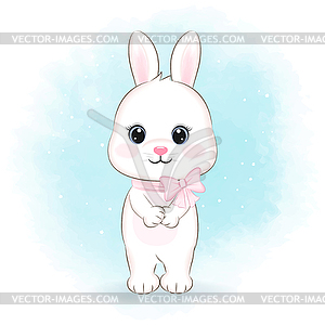 Cute Little Bunny cartoon - royalty-free vector clipart