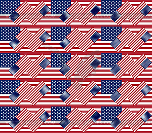 Patriotic USA seamless pattern background texture - vector image