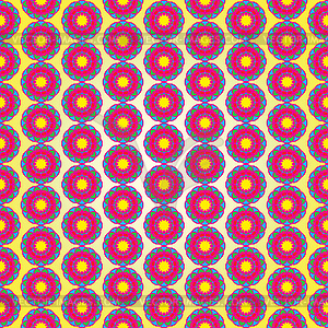 Multicolor seamless floral pattern - vector clipart