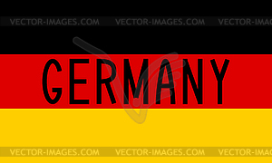 German flag and word Germany - stock vector clipart