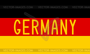 German flag and word Germany - vector clipart