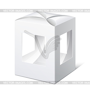 Light Realistic Package Cardboard Box with - vector clip art