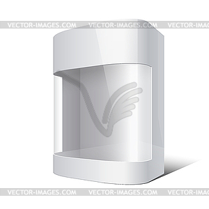 Package Box with rounded corners and transparent - vector clipart