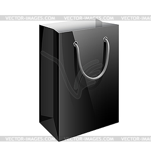 Black Paper Bag - vector clip art