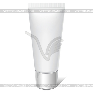 Realistic tube. For cosmetics, cream, tooth paste, - vector clipart