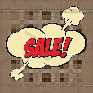 Speech Bubble in Pop-Art Style, with message  SALE - vector clipart