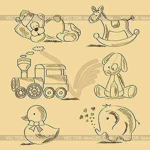 Toys - vector clip art