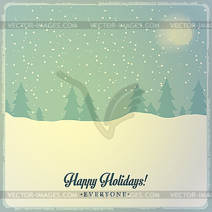 Christmas postcard decoration background. Happy - vector clip art