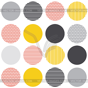 Scandinavian geometric modern seamless pattern - vector clip art