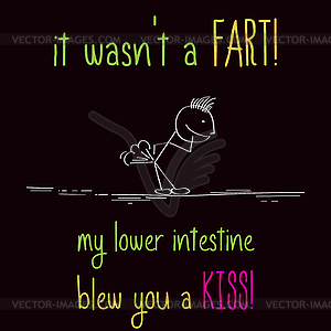 Funny with message - vector clipart