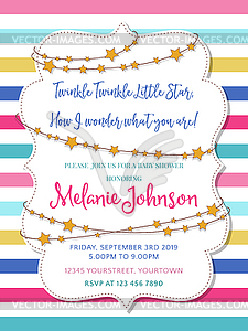 Lovely baby shower card - vector image