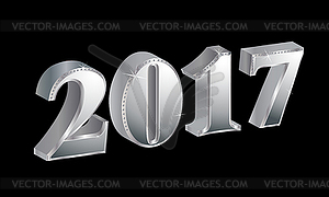 Luxury Happy New Year 2017 - vector image