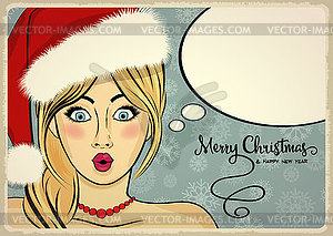 Customizable beautiful retro Christmas card with - vector clip art