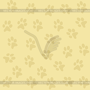 Texture background with paws - vector clip art