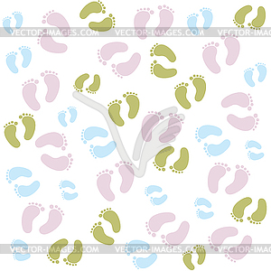 Background texture with footprints - vector image