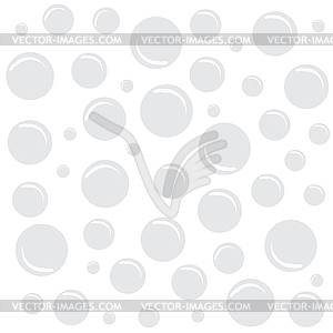 White background with bubbles - vector clip art