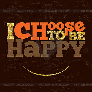Beautiful quote with golden glittering details - royalty-free vector image