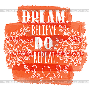 Inspiring Creative Motivation Quote. Typography - vector image