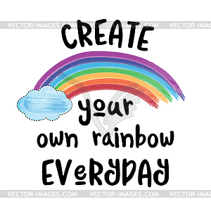 Beautiful modern inspirational quote - vector clip art