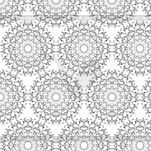 Oriental pattern with round arabesques elements - vector image