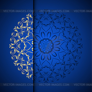 Gold oriental arabesque pattern background with - vector clipart