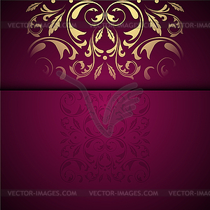 Gold oriental arabesque pattern background with - vector clip art