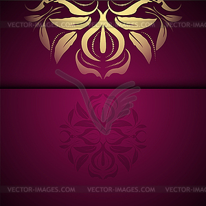 Gold oriental arabesque pattern background with - vector clipart / vector  image