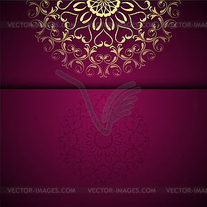 Gold oriental arabesque pattern background with - vector image