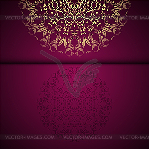 Gold oriental arabesque pattern background with - vector clipart