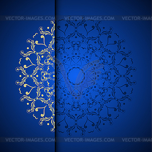 Gold oriental arabesque pattern background with - vector clipart