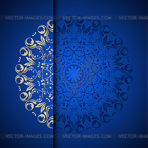 Gold oriental arabesque pattern background with - color vector clipart