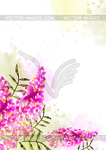 Beautiful hand painted floral background in - vector clip art