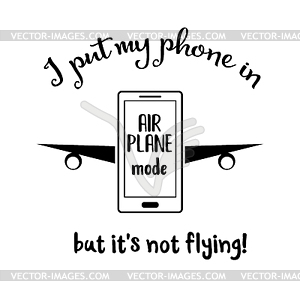 Funny quote about smartphone - vector image