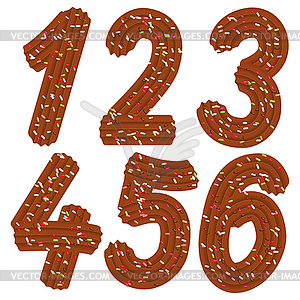 Tempting tipography. Font design. 3D numbers - vector clipart