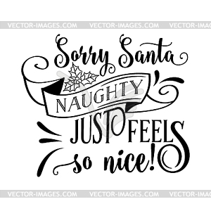 Забавная рождественская цитата - изображение векторного клипарта