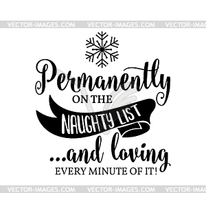 Funny Christmas Quote - vector image