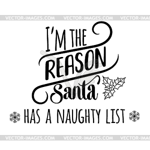 Funny Christmas quote - vector image