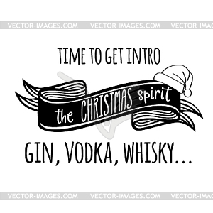 Funny Christmas quote - vector clip art