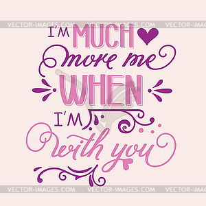 Romantic love quote - vector image